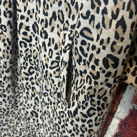 Tyler Boe KIM Cheetah Leopard Animal Print Cowl Neck Dress Small - Picture 7 of 11